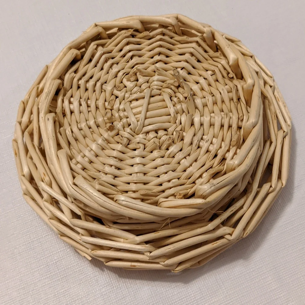 Small Thick Wicker Round Basket